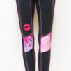 dark wash jeans with pink patches