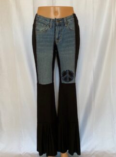 Solid Black mama Mia Jeans can be dressed up or down.