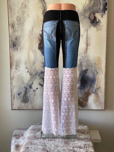 Jeans, Ruffle Bell Bottom Jeans Size 28